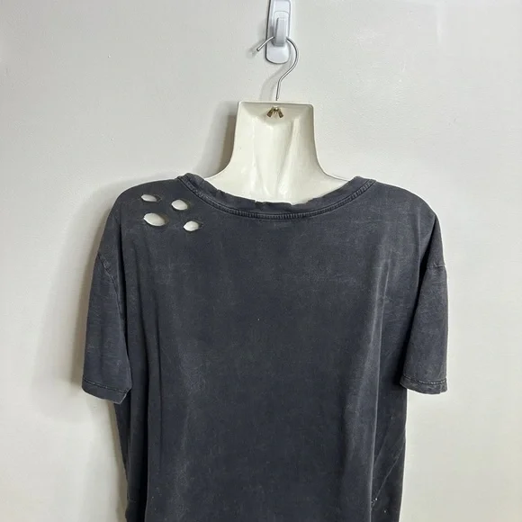 White Fox - Vintage Inspired American Grey Distressed Top Small 💛 - Picture 14 of 14